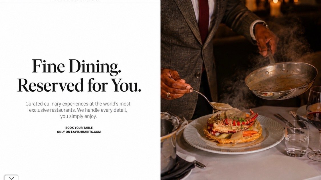 Fine dining table